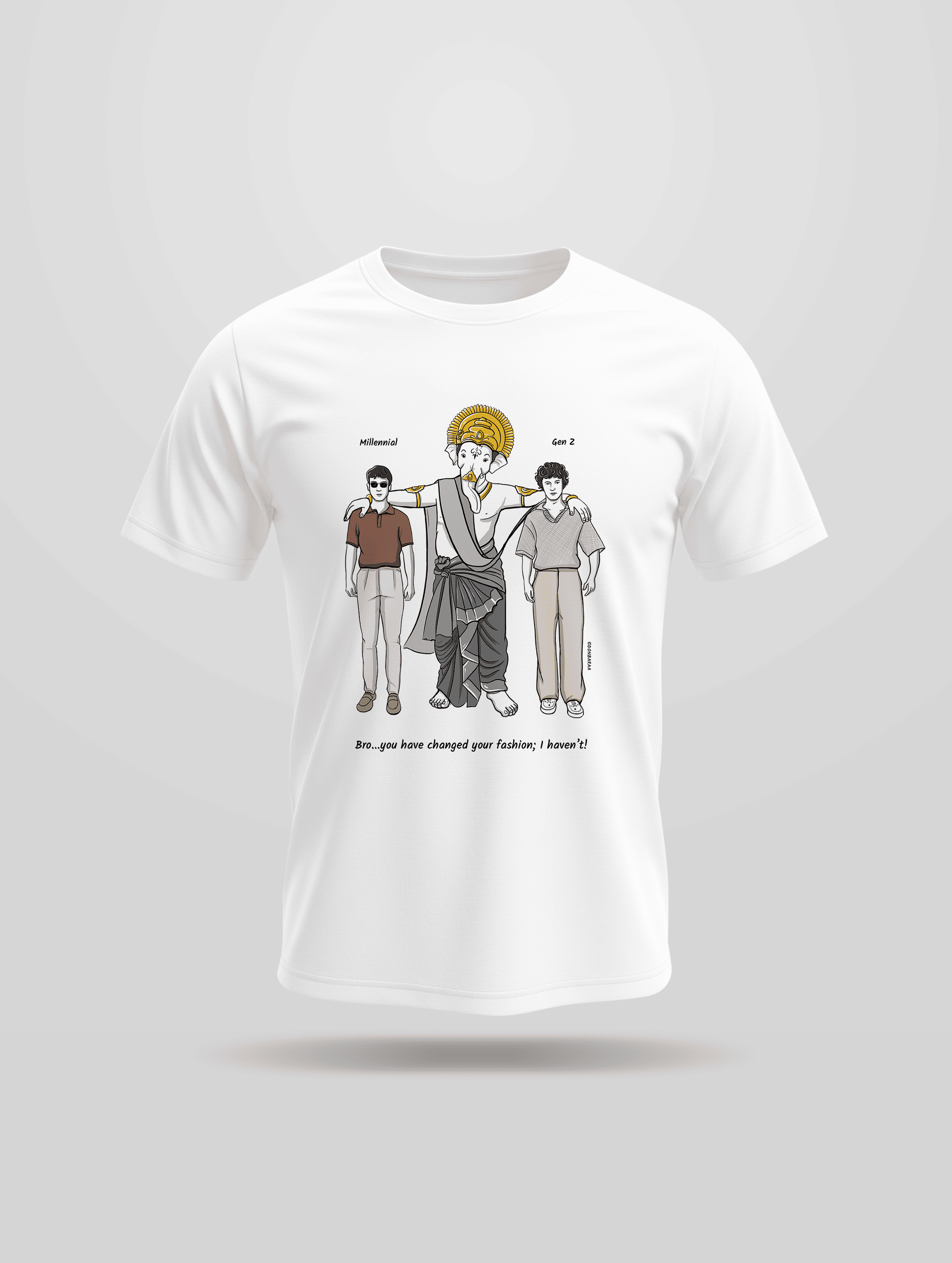 Lord Ganesha with Gen Z Regular T-shirt